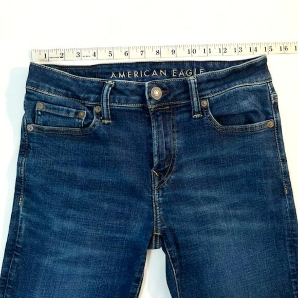 American Eagle Young Mens Size 30x31  Skinny  Straight Jeans AIRFLEX+ Dark Wash - Picture 13 of 13